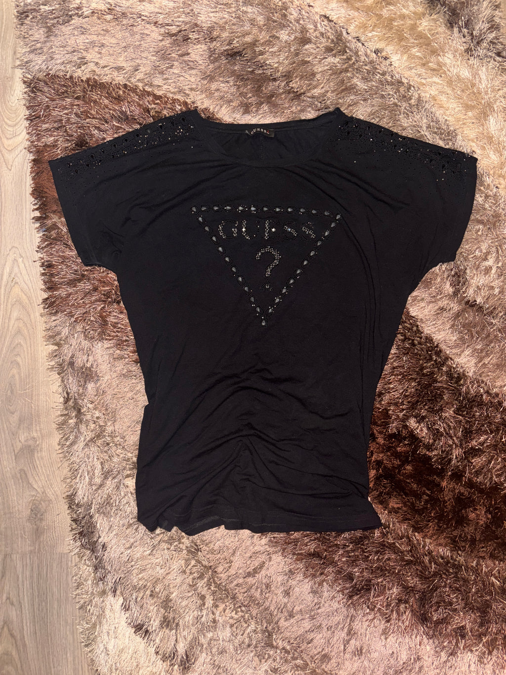 Guess rhinestone logo t-shirt