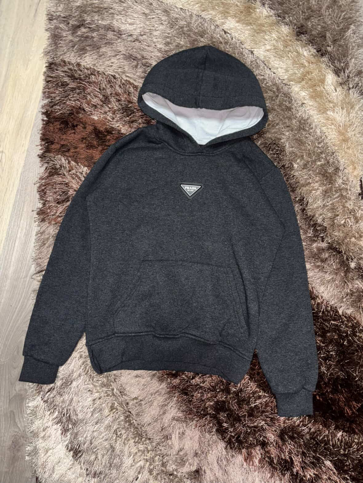 Prada Triangle Middle Logo Hoodie (F)