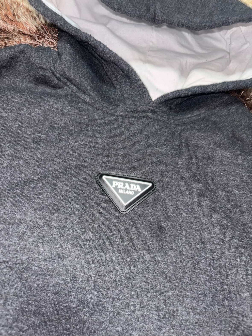 Prada Triangle Middle Logo Hoodie (F)