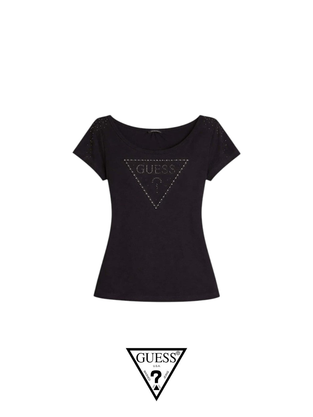 Guess rhinestone logo t-shirt