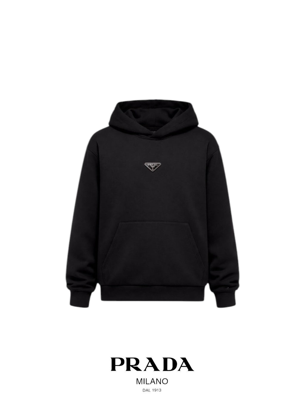 Prada Triangle Middle Logo Hoodie (F)